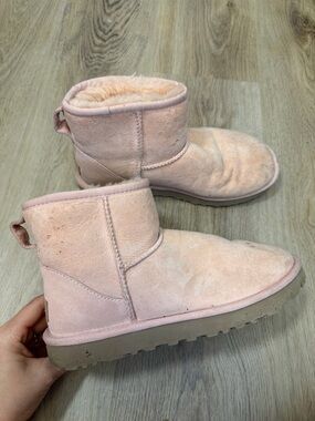 UGG Pale Pink Shearling Lined Bootie